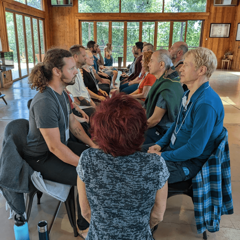 Linda leading an Enlightenment Intensive