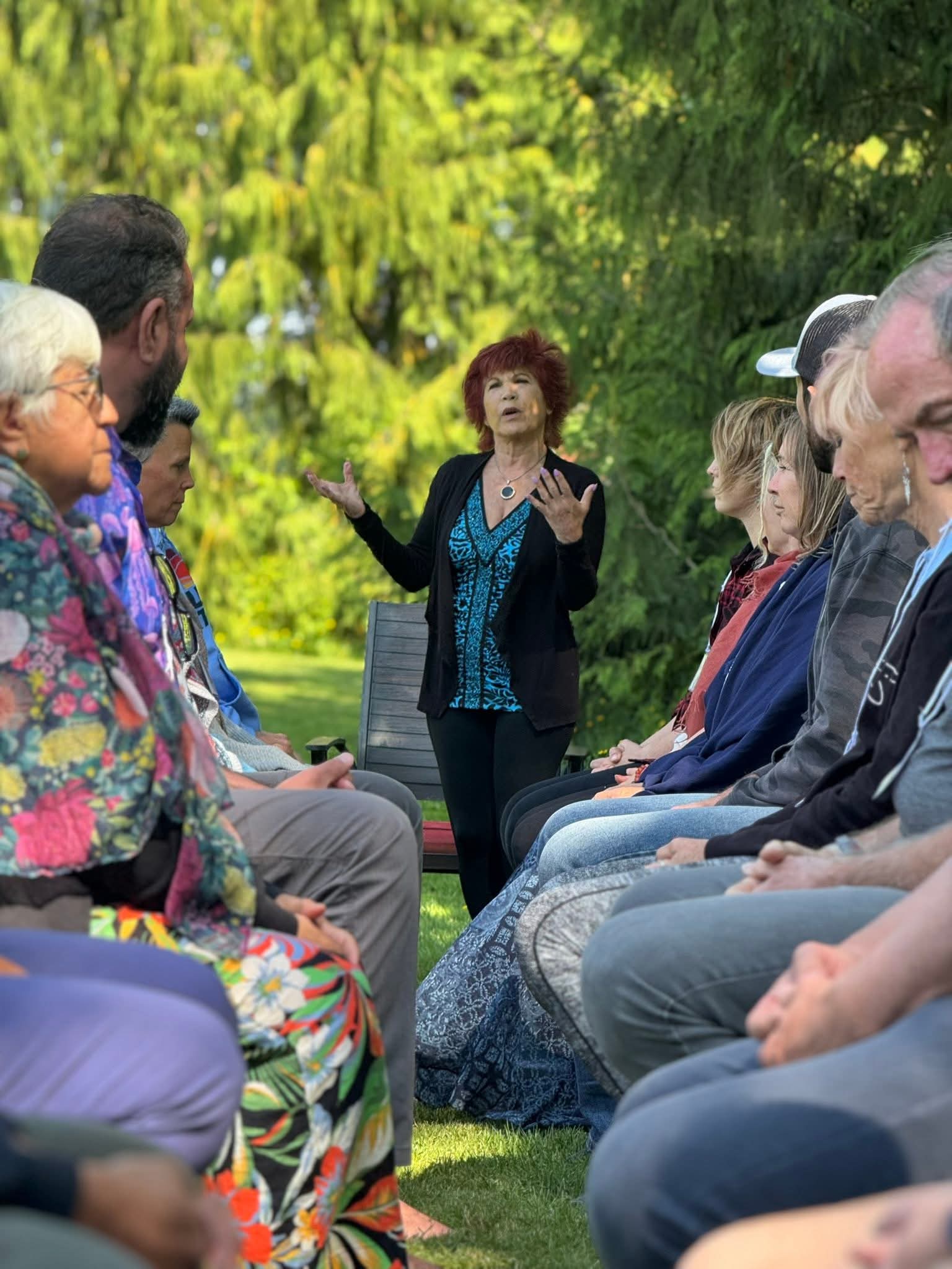 Linda presenting to a group