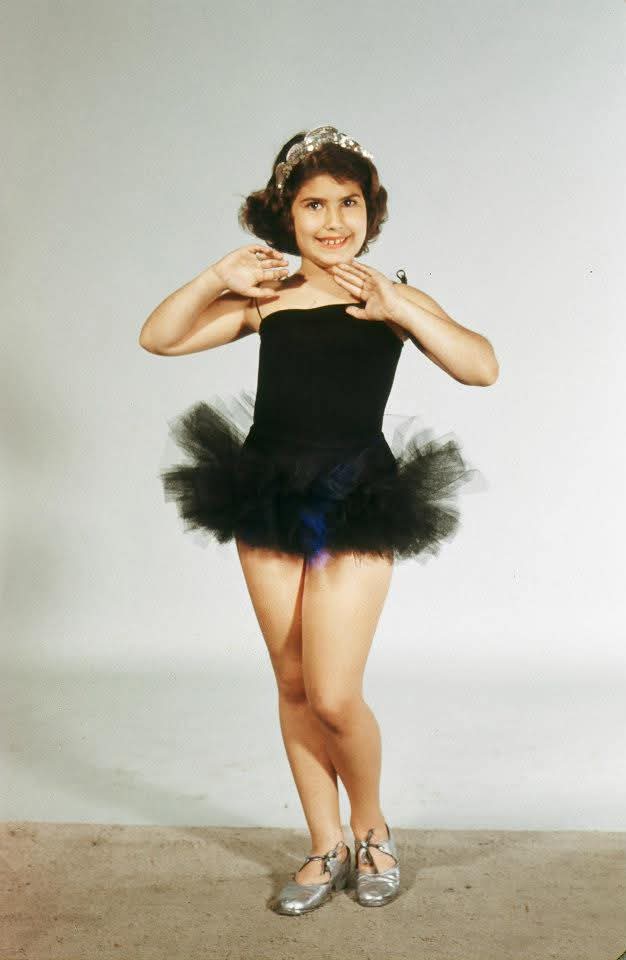Young Linda in dance school